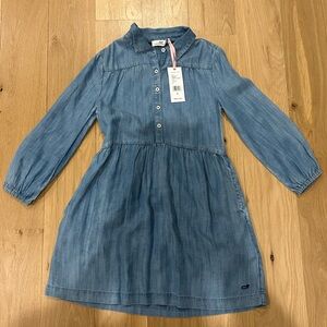 Vineyard Vines Chambray Blue Shirt Dress with Bishop Sleeves Size S